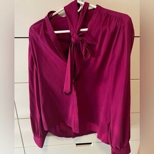 Express Relaxed Portifino Shirt with Tie Front Size Large